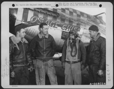 Thumbnail for Fighter > Capt. Binkely And Ground Crew Of The North American P-51 'Osage Chief' Of The 20Th Fighter Group In England.