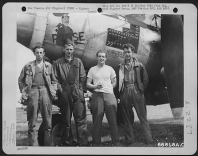 Thumbnail for Fighter > Lt. R.E. Miles, Pilot, And Ground Crew Beside The Lockheed P-38 'One Man Posse' Of The 20Th Fighter Group In England.