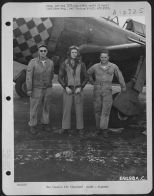 Thumbnail for Fighter > Captain G.C. Callans And Members Of His Ground Crew Pose Beside Their Republic P-47 Of The 352Nd Fighter Squadron, 353Rd Fighter Group At A Fighter Base In England.