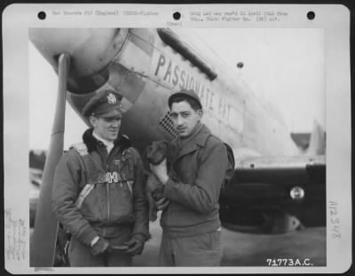 Thumbnail for Fighter > Lt. Farmer And His Ground Crew Stand Beside Their North American P-51 'Dibbo' Of The 339Th Fighter Group At The 8Th Air Force Station F-378 In England.  26 July 1944.