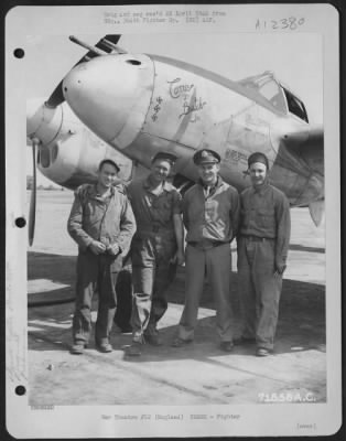 Thumbnail for Fighter > Captain G.F. Ceuleers And Ground Crew Pose Beside The Lockheed P-38 'Connie & Butch, Inc' Of The 364Th Fighter Group, 67Th Fighter Wing, At 8Th Air Force Station F-375, Honnington, England.  2 May 1944.