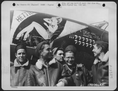 Thumbnail for Fighter > Lt. Miller And Ground Crew Pose Beside A Lockheed P-38 'Hettie' Of The 364Th Fighter Group, 67Th Fighter Wing At 8Th Air Force Station F-375, Honnington, England.  20 April 1944.