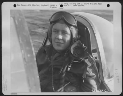 Thumbnail for Fighter > Lt. Johnson Of The 78Th Fighter Group Poses In The Cockpit Of His Plane At 8Th Air Force Station F-357 In Duxford, England.  21 November 1944.