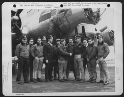 Thumbnail for Ground > Ground And Air Crew Of The 360Th Bomb Squadron, 303Rd Bomb Group, Beside The Boeing B-17 "Flying Fortress" "Sack Time". England, 3 April 1945.