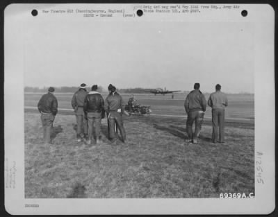 Thumbnail for Ground > Ground Crew Members Of The 91St Bomb Group "Sweat Out" The Return Of The Bombers To Their Base In Bassingbourne, England, From A Mission.