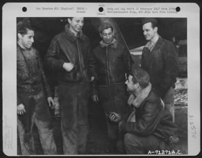 Ground > Lt. Blumburg And Ground Crew Of The 390Th Bomb Group Poses Beside The Boeing B-17 "Flying Fortress" At Their Base In England.  25 February 1945.