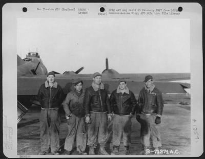 Ground > Lt. Biesecker'S And Ground Crew Of The 390Th Bomb Group Poses Near A Boeing B-17 "Flying Fortress" At Their Base In England.  21 January 1944.