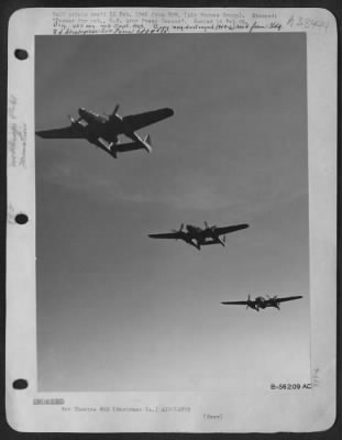 Consolidated > Marianas Based Northrop P-61 Black Widow Night Fighters Are Shown Flying In Formation On A Daylight Training Mission.  When On A Night Patrol Or Interception Mission, The Night Fighter Is Strictly A Lone Hunter.