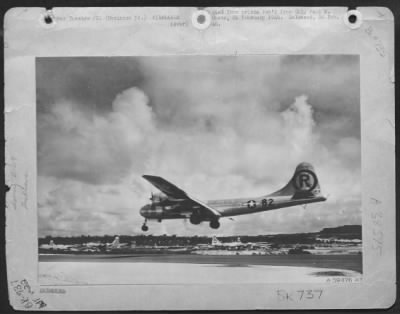 Thumbnail for Consolidated > The Boeing B-29 Superfortress 'Enola Gay' Landing After The Atomic Bombing Mission On Hiroshima, Japan.  [Tinian, Marianas Islands]