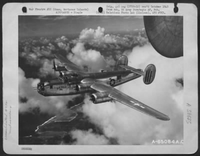 Thumbnail for Consolidated > The Consolidated B-24 Liberator 'Bolivar' Flies Towards Harmon Field , Guam, Marianas Islands On 6 June 1945.