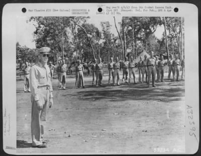 Thumbnail for Consolidated > General Ennis C. Whitehead addressing Headquarters and Headquarters Squadron at an air base somewhere in New Guinea.