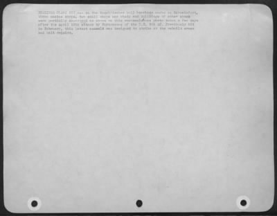 Consolidated > BEARINGS PLANT HIT---At the Kugelfischer ball bearings works at Schweinfurt, three machine shops, two small shops and sheds and buildings of other sizes were partially destroyed as shown on this reconnaissance photo taken a few days after the April