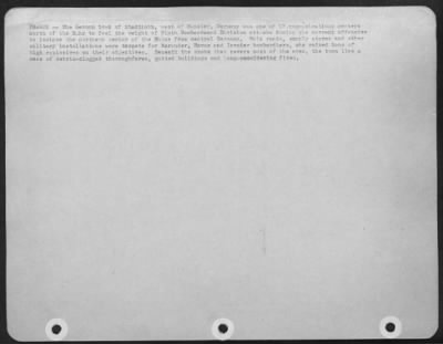 Consolidated > FRANCE--The German town of Stadtlohn, west of Munster, Germany was one of 17 communications centers north of the Ruhr to feel the weight of Ninth Bombardment Division attacks during the current offensive to isolate the northern sector of the Rhine