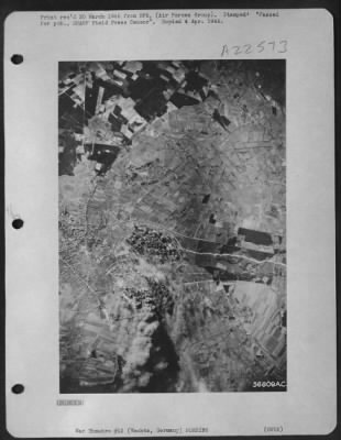 Thumbnail for Consolidated > VECHTA VANQUISHED--Boeing B-17 Flying Fortresses bombed the Nazi jet plane base at Vechta 24 March 1945. As U.S. 8th AF heavy bombers struck at 12 vital German airdromes, Consolidated B-24 Liberators were busy dropping supplies to paratroops