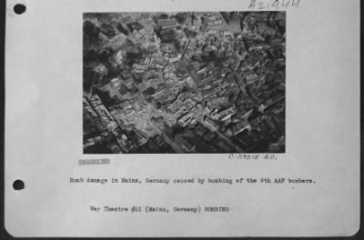 Consolidated > Bomb Damage In Mainz, Germany, Caused By Bombing Of The 9Th Aaf Bombers.