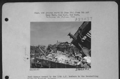 Thumbnail for Consolidated > Bomb Damage Caused By The 15Th Af Bombers To The Marshalling Yards In Muldorf, Germany.