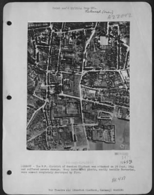 Thumbnail for Consolidated > Germany - The Nw District Of Munchen Gladbach Was Attacked On 19 Sept. 1944 And Suffered Severe Damage.  Many Industrial Plants, Mostly Textile Factories, Were Almost Complete Destroyed By Fire.