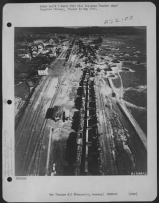 Thumbnail for Consolidated > Bomb Damaged Railroad Yards, Newmarket, Germany.