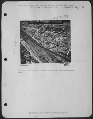 Thumbnail for Consolidated > View Of The Unterkheim Aircraft Factory After Being Covered With Bombs.