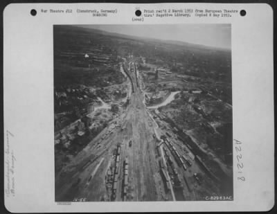 Thumbnail for Consolidated > Bomb Damage To Marshalling Yards, Osnabruck, Germany.