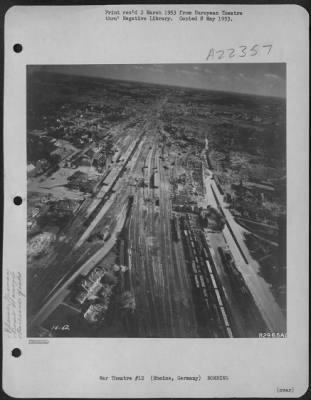 Thumbnail for Consolidated > Bomb Damage To Marshalling Yards, Rheine, Germany.