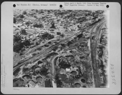 Thumbnail for Consolidated > Bomb Damaged Railroad Yards, Rheine, Germany.