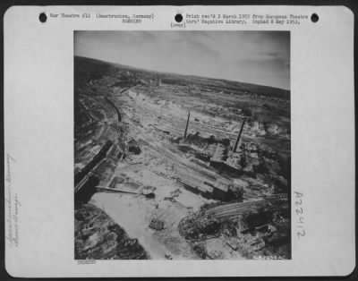 Thumbnail for Consolidated > Bomb Damage To Marshalling Yards, Saarbrucken, Germany.