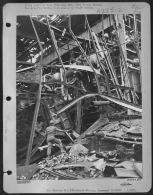 Consolidated > The Luftwaffe Depended On Oil From Sterkrade-Holten, Germany, But The Combined Raf And Us 8Th Af Bombing Attacks Reduced The Annual Production From 257,868,000 Pounds To Zero, Say Ground Observers Who Surveyed The Plant After Allied Ground Forces Overran