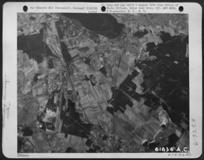 Consolidated > Wernsdorf, Germany, Target Of The Day For Boeing B-17 Flying Fortresses Of Teh 452Nd Bomb Group, 8 March 1944.  (Altitude 23,000 Feet).  Taken By S/Sgt. E.A. Pearson.