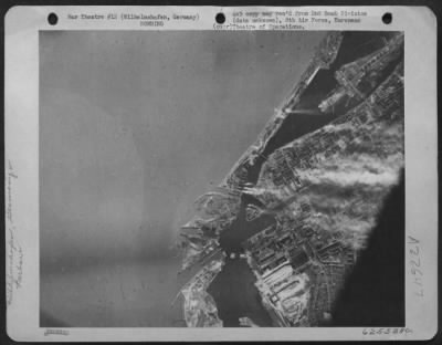 Thumbnail for Consolidated > Bombing Of Enemy Harbor Installations At Wilhelmshaven, Germany, On 22 March 1943, By Planes Of The 2Nd Bomb Div., 8Th Af.  Altitude 22,000 Feet.