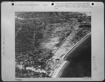 Thumbnail for Consolidated > Italy - Navigation Problems Were Simplified For 15Th Af Heavy Bombers On 9 April 1945 By Use Of Ground Markers, Including Smoke Pots Near The Coast.