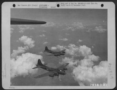 Thumbnail for Consolidated > Boeing B-17 Flying Fortresses Enroute To Their Target For The Day - Viterbo Airdrome, Italy - On 29 July 1943.