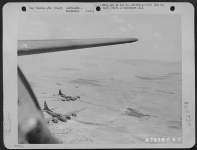 Thumbnail for Consolidated > Boeing B-17 Flying Fortresses Enroute To Their Target For The Day - Viterbo Airdrome, Italy - On 29 July 1943.