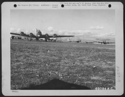 Thumbnail for Consolidated > Boeing B-17 Flying Fortresses Parked On The Airfield At Celone, Italy.  6 Nov. 1944.