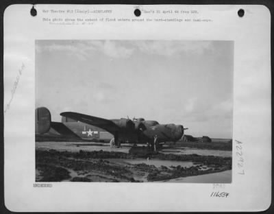 Consolidated > This Photo Shows The Extent Of Flood Waters Around The Hard Standing And Taxi Ways.  Consolidated B-24 Liberator