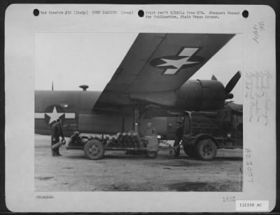 Thumbnail for Consolidated > Biggest Loads Of Bombs Are Carried By The Consolidated B-24 Liberators Of The 15Th Aaf (Strategic); The Libs And The Boeing B-17 "Flying  Fortresses" Work With The Mediums Of The 1St Tact. Af In The Air Plan Called "Operation Strangle" Aimed At Choking Al