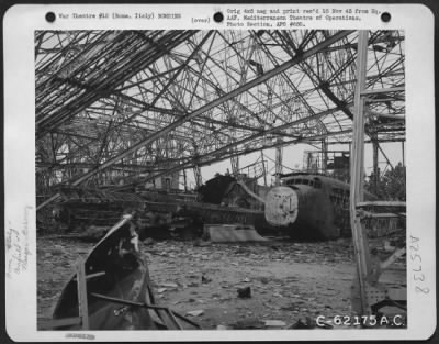 Thumbnail for Consolidated > Bomb damage to Littoria Airdrome, Rome, Italy, sometime in 1944.