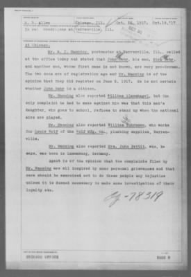Old German Files, 1909-21 > Conditions at Warrenville, Ill. (#8000-783819)