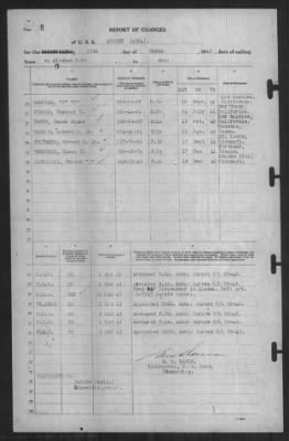 Thumbnail for Report of Changes > 25-Mar-1943