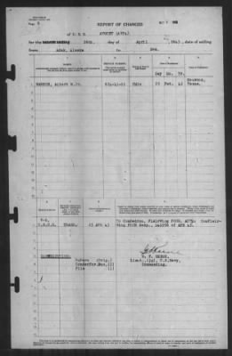 Thumbnail for Report of Changes > 26-Apr-1943