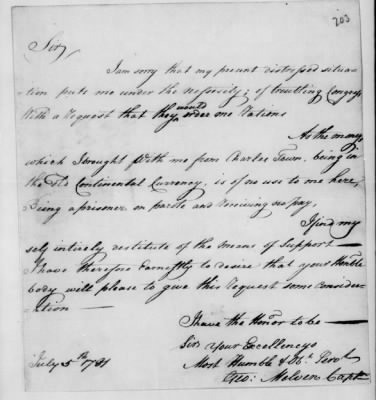 Misc Ltrs to Congress 1775-89 > M (Vol 16)