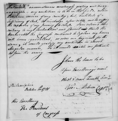 Misc Ltrs to Congress 1775-89 > M (Vol 16)