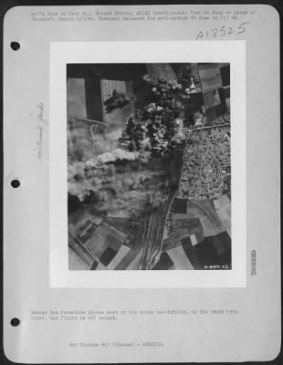 Thumbnail for Busigny > Second box formation places most of its bombs beautifully, up the track from first. One flight is off target.