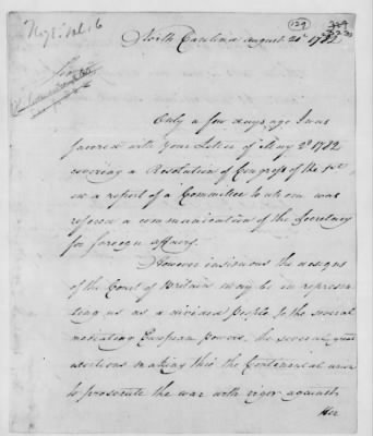 Misc Ltrs to Congress 1775-89 > M (Vol 16)