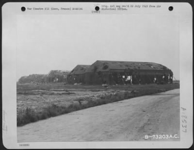 Caen > Bomb Damage To The Carpiquet Airdrome In Caen, France.  22 July 1944.