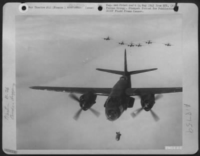 Thumbnail for Ile D'Oleron > First Medium Bombers In The Eto To Complete 600 Combat Missions, First Tac Martin B-26 Marauders Of The Aaf'S Oldest Medium Bomb Group Drop Their High Explosives Through Complete Overcast On A Troop Concentration On The Ile D'Oleron Off The West Coast Of