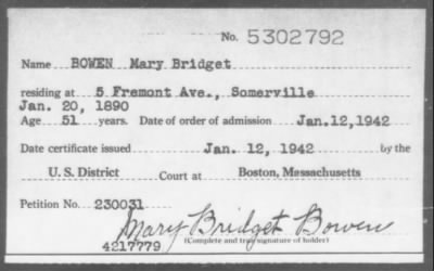 Thumbnail for 1942 > BOWEN Mary Bridget