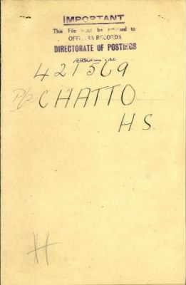 Thumbnail for Harry Stewart > Chatto, Harry Stewart (421569)