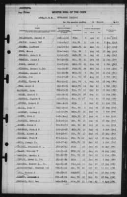 Muster Rolls > 31-Mar-1944