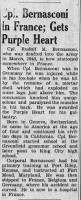 Thumbnail for Cpl Bernasconi gets Purple Heart January 18 1945 Torrance Herald.png